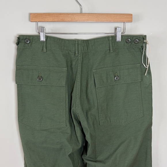 ORSLOW Regular Fit Fatigue Pants Army Green Mens Military Pockets Sz US XL - Picture 10 of 14